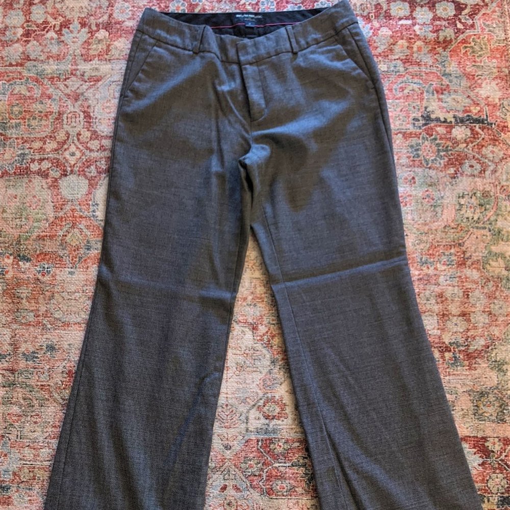 BANANA REPUBLIC JACKSON FIT WOMEN'S PANTS SIZE 12 BOOT LEG GRAY